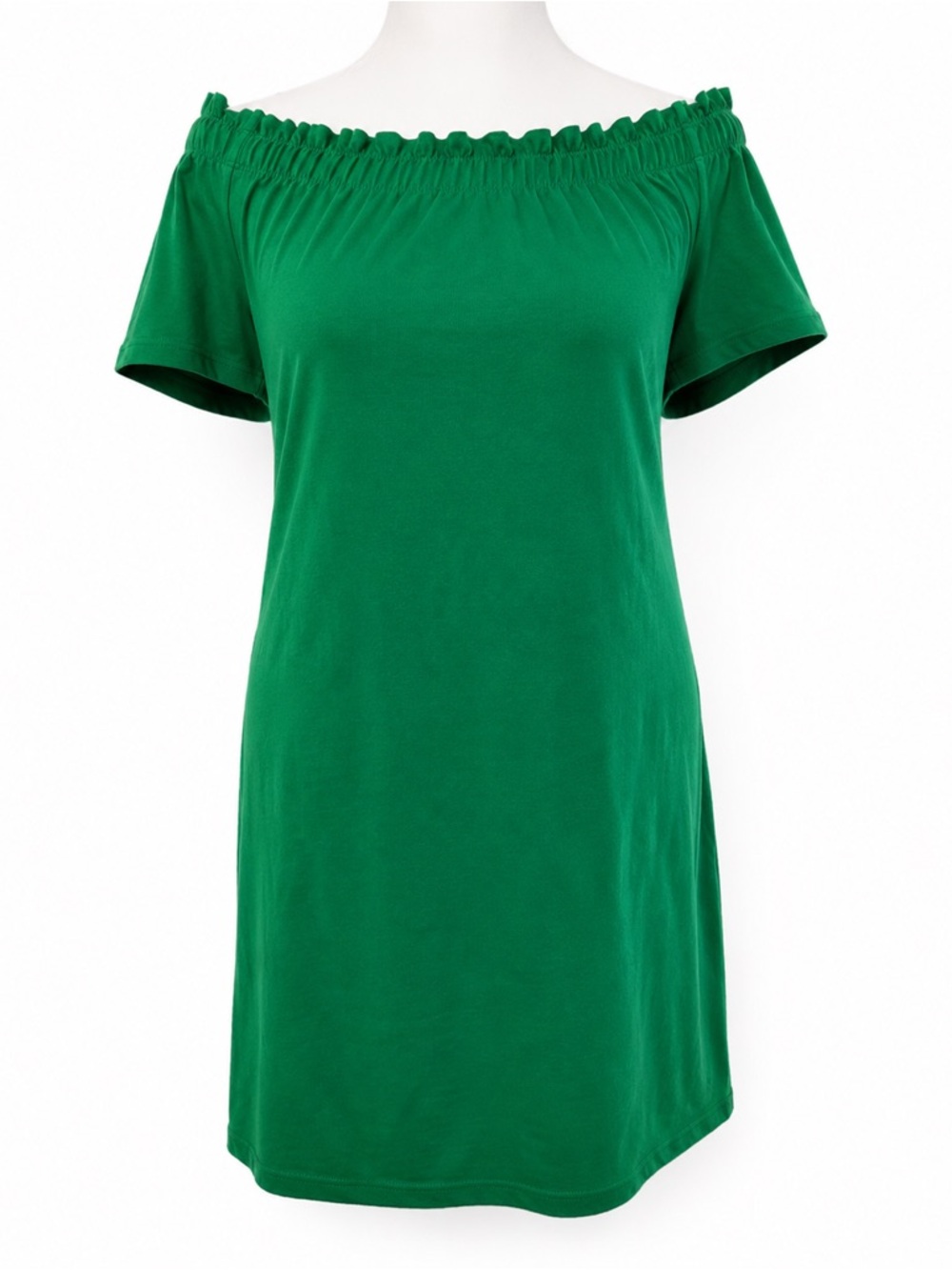 Papaya Green Off Shoulder Cotton Dress Size 18 Casual Summer Beachy